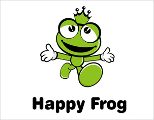 快樂蛙happy frog logo設計吉祥物形象設計 