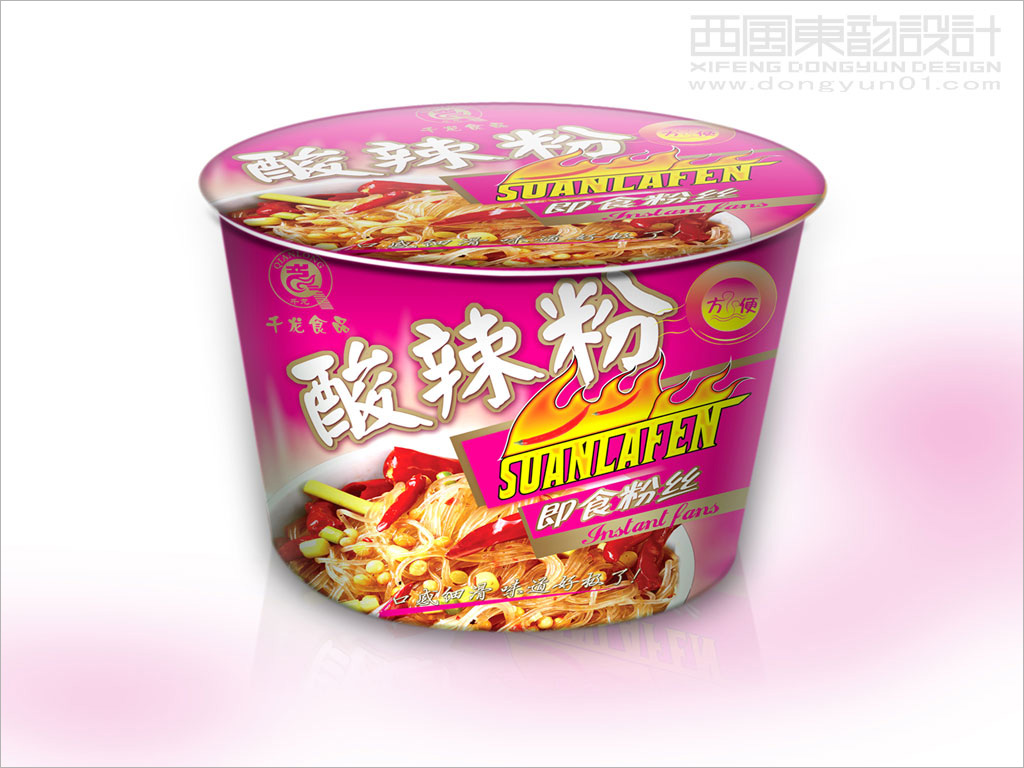 千龍食品系列即食粉絲包裝設計之酸辣粉包裝設計