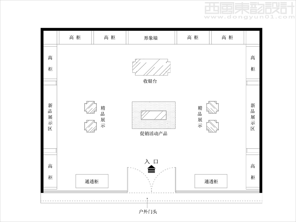 拉薩格桑蜂業三江蜜源店面形象SI設計之店面平面圖設計