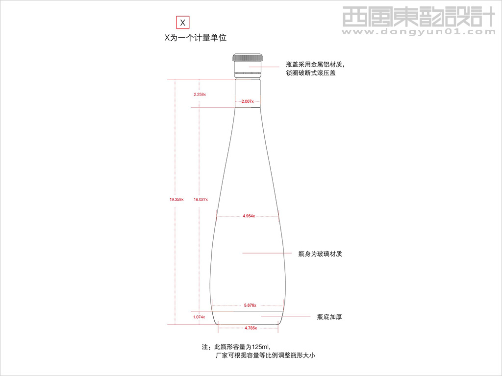 江蘇國色天香油用牡丹科技發展有限公司南園國色牡丹籽油瓶型設計線稿圖