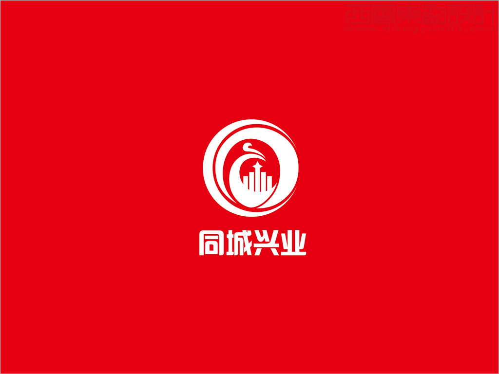 北京同城興業幕墻工程公司logo設計反白效果圖