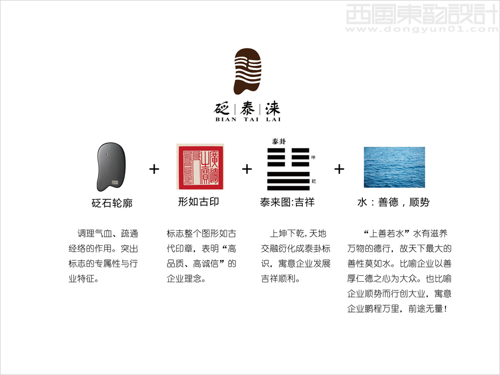 北京砭泰淶健康科技公司標(biāo)志設(shè)計(jì)創(chuàng)意說(shuō)明