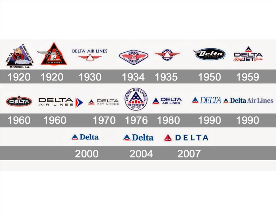 Delta達(dá)美航空公司重新優(yōu)化標(biāo)志設(shè)計(jì)