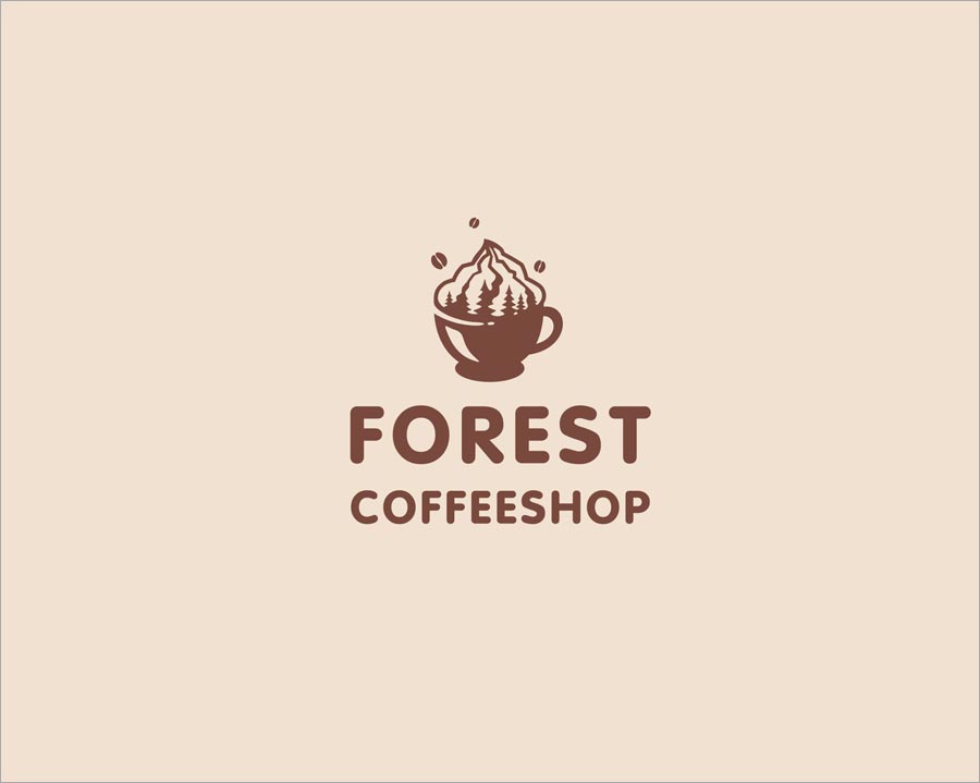 Forest 咖啡店商標設計