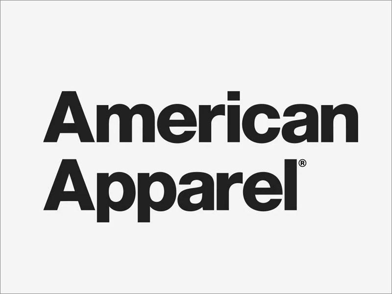 American Apparel logo設計中的 - Helvetica Black字體