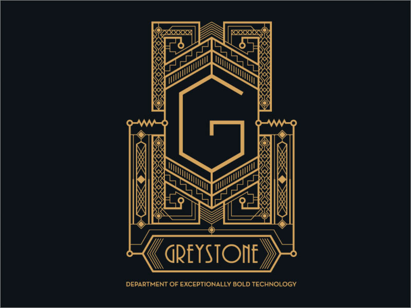 Greystone復古懷舊風格幾何形logo設(shè)計