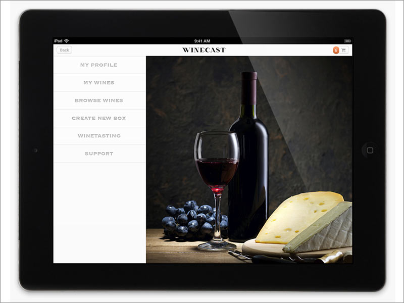 荷蘭在線品酒品牌Winecast ipad端網(wǎng)站首頁設(shè)計(jì)