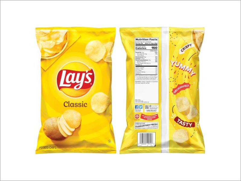 Lay's樂事薯片休閑食品包裝重新設計