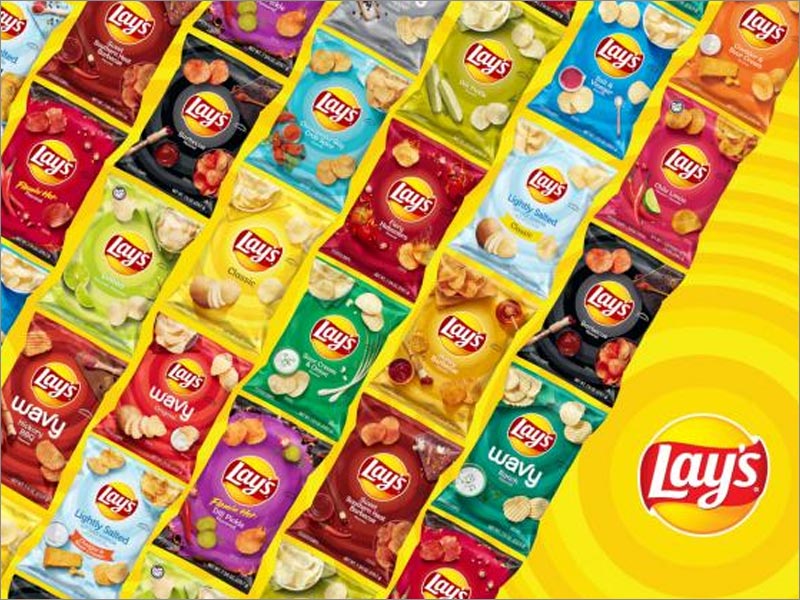 Lay's樂事薯片休閑食品包裝重新設計涵蓋了所有口味，包括115種不同的包裝設計