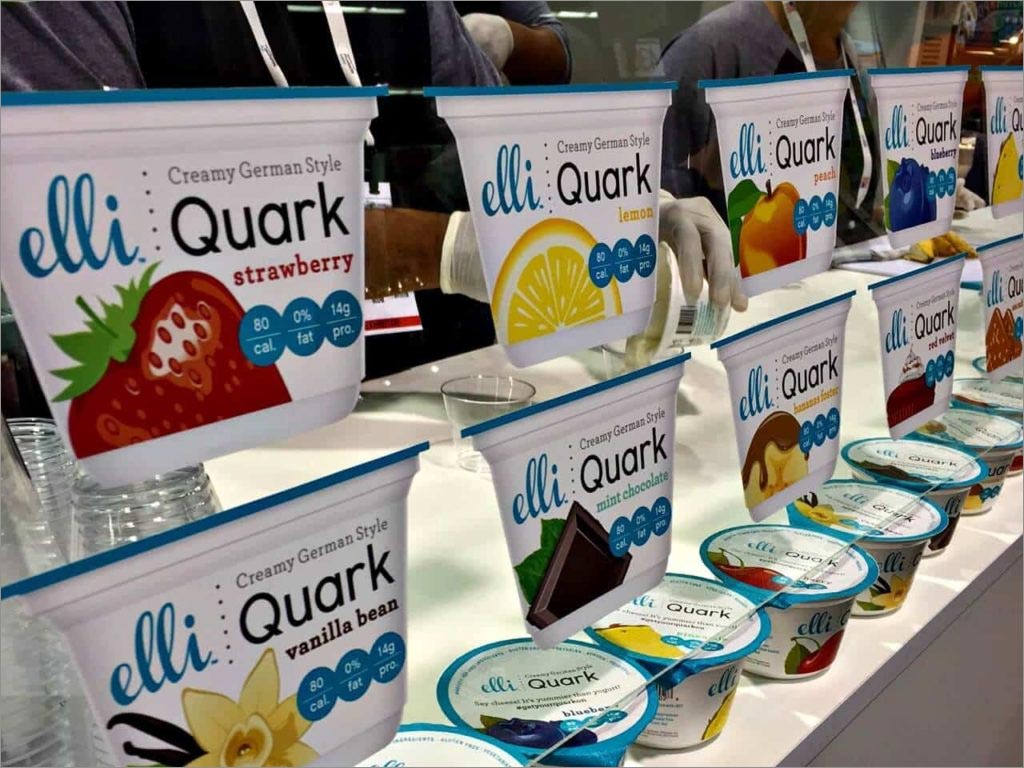 德國elli Quark 酸奶制品包裝設計之貨架實景照片