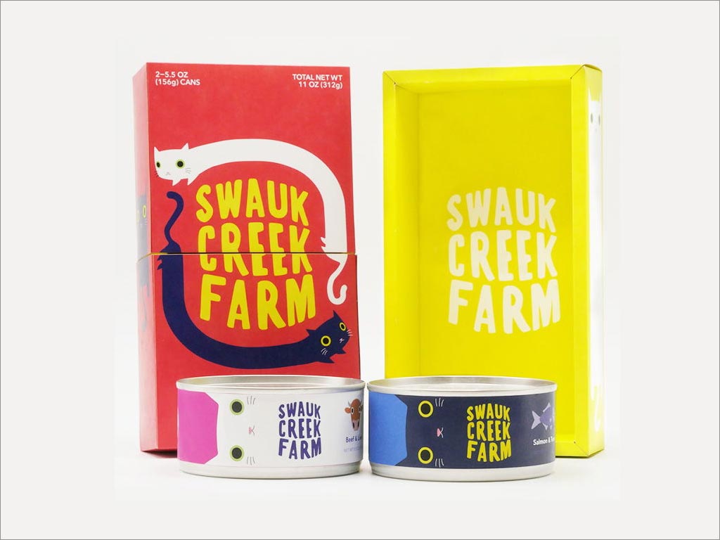 Swauk Creek Farm貓糧包裝設計之開封圖