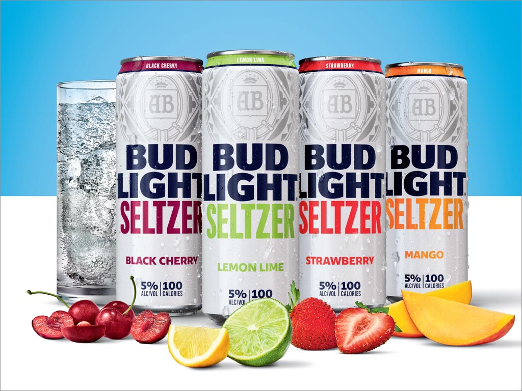 Bud Light水果味氣泡蘇打水易拉罐包裝設計