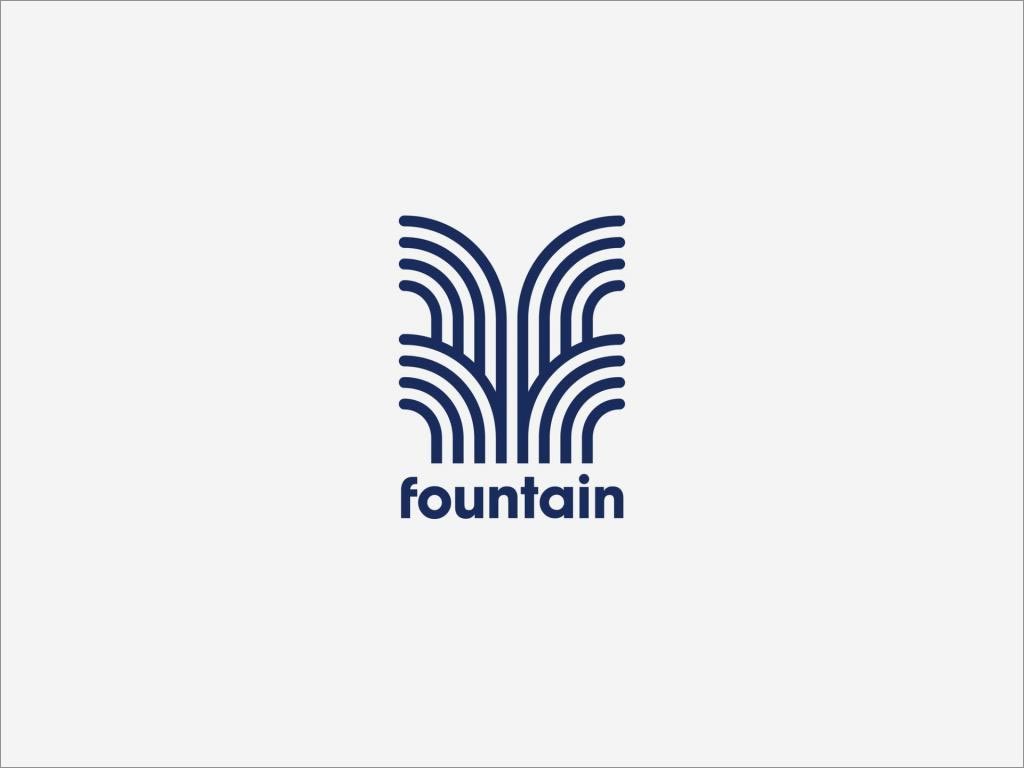 活力四射的Fountain蘇打水飲料logo設計