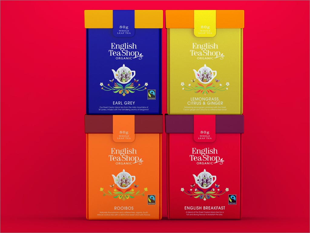 斯里蘭卡English Tea Shop4種茶葉包裝盒設計