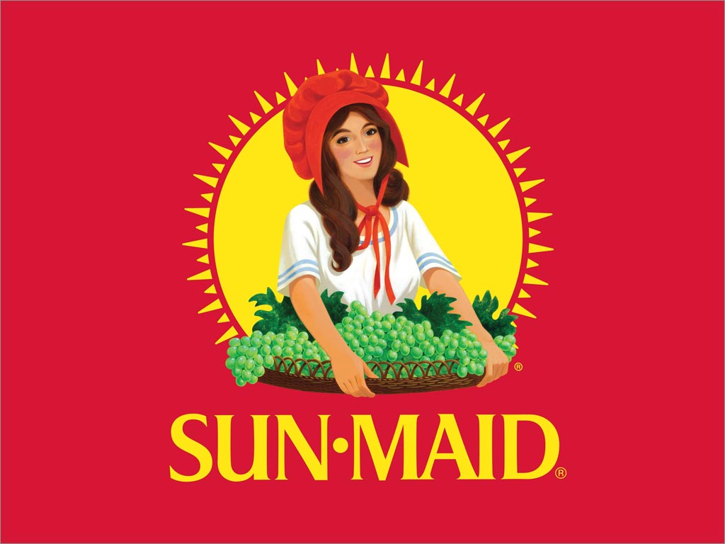 美國Sun-Maid果干休閑零食品牌logo設計重塑