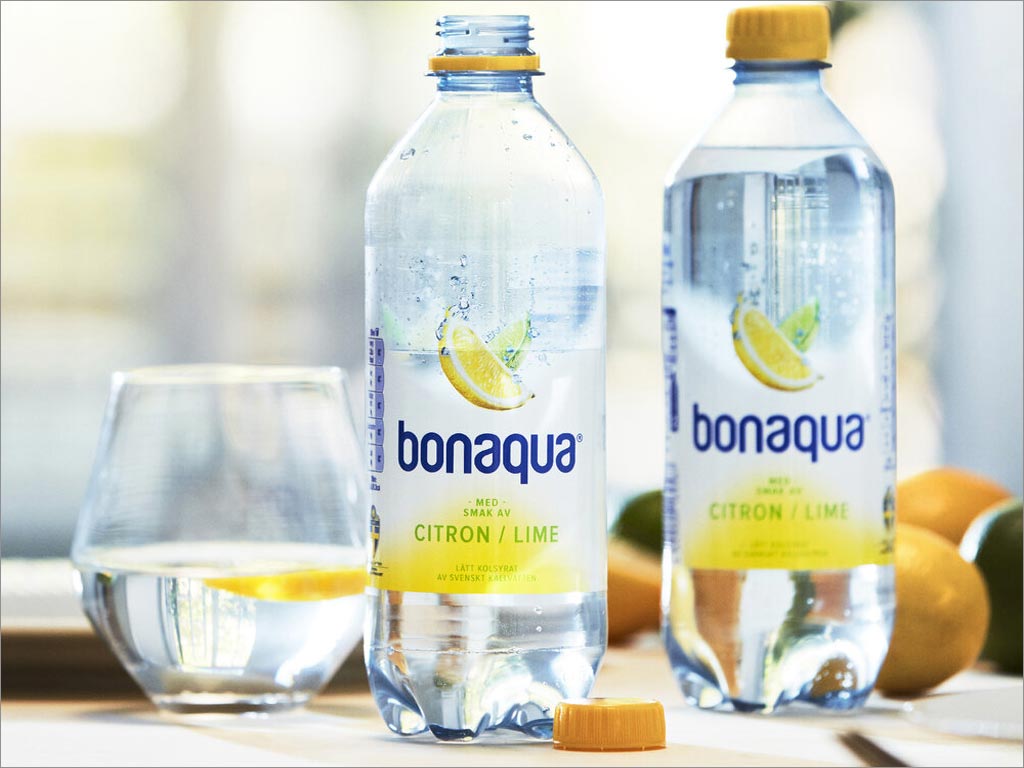 Bonaqua檸檬味礦物質水包裝設計