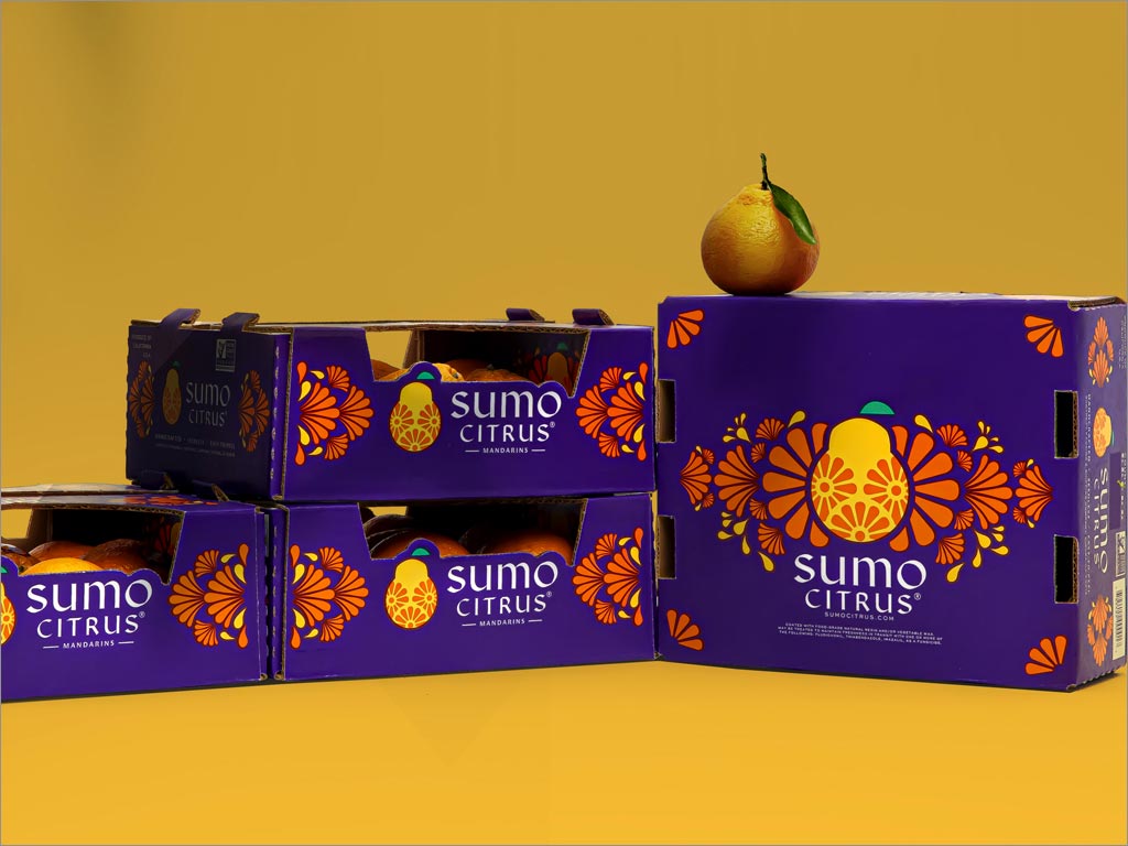 彰顯日本傳統的Sumo Citrus柑橘水果包裝盒設計