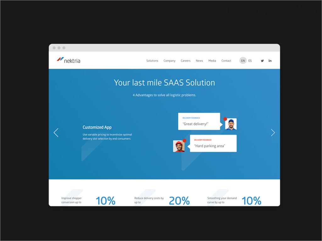 西班牙Nektria科技公司形象設計之網(wǎng)站首頁設計