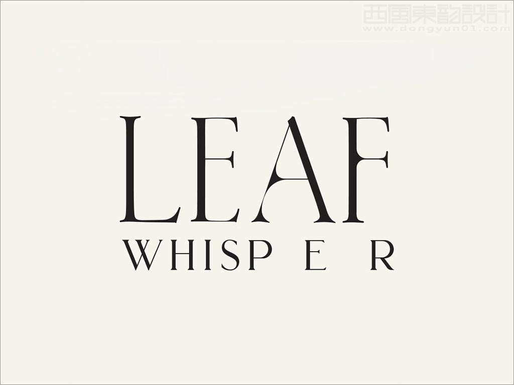 Leaf Whisper有機茶飲料logo設計