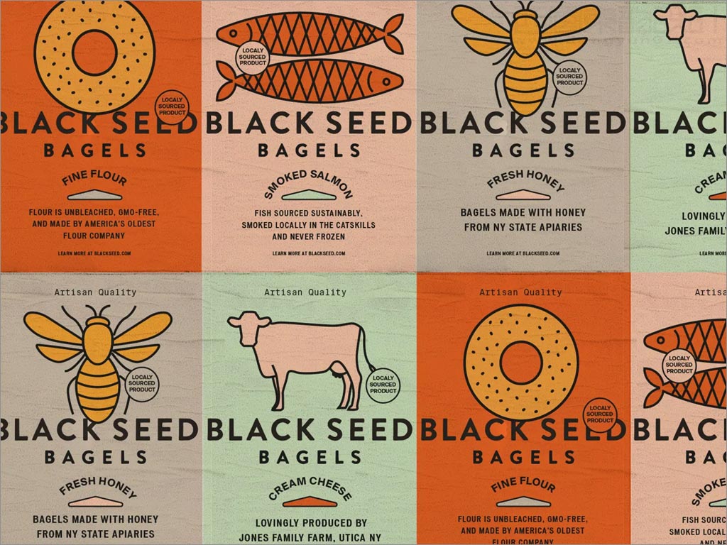 美國Black Seed Bagel食品品牌形象設計之海報設計