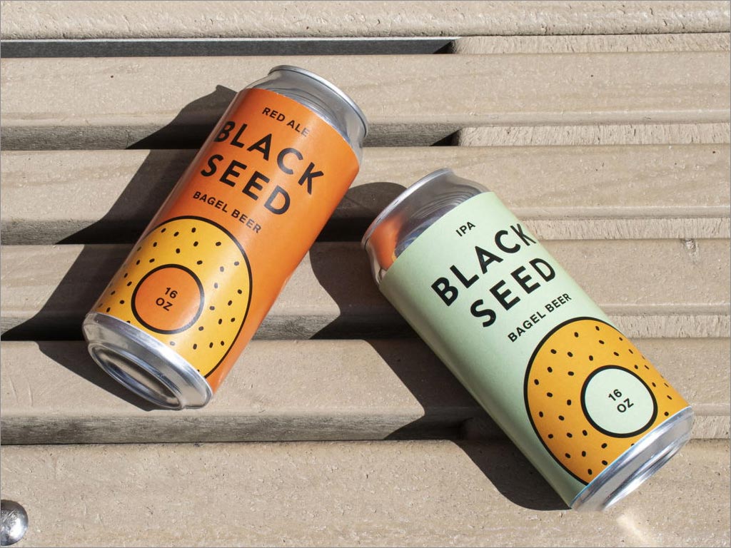 美國Black Seed Bagel易拉罐飲料包裝設計