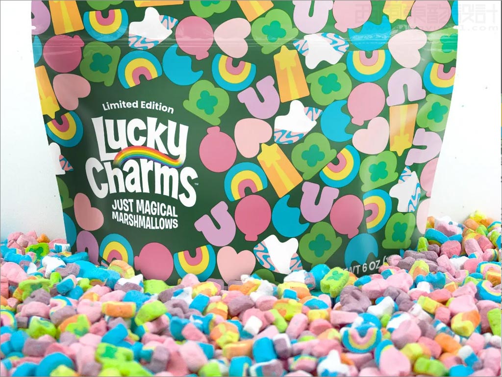 美國Lucky Charms Just Magical棉花糖包裝設計之實物照片