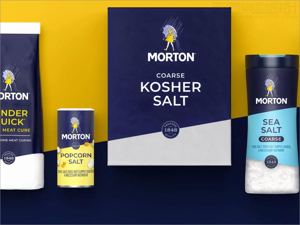 美國Morton食用鹽包裝重新優化設計