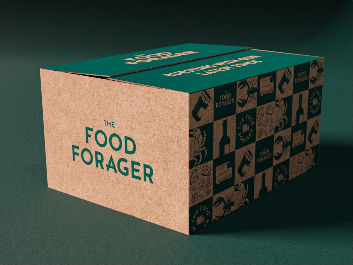 美國Food Forager食品快遞配送服務公司外箱包裝設計