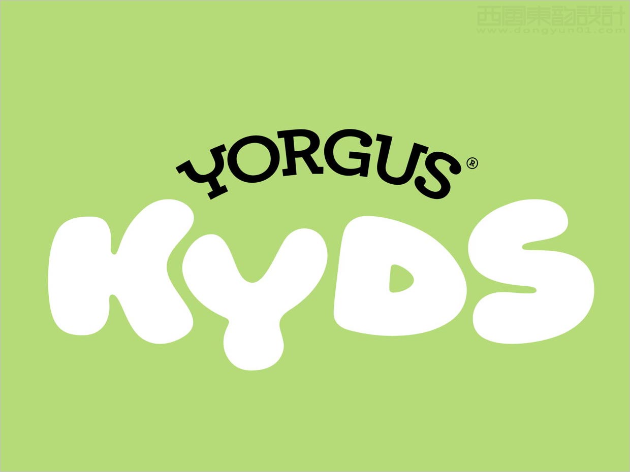 巴西YORGUS KYDS兒童酸奶品牌logo設計