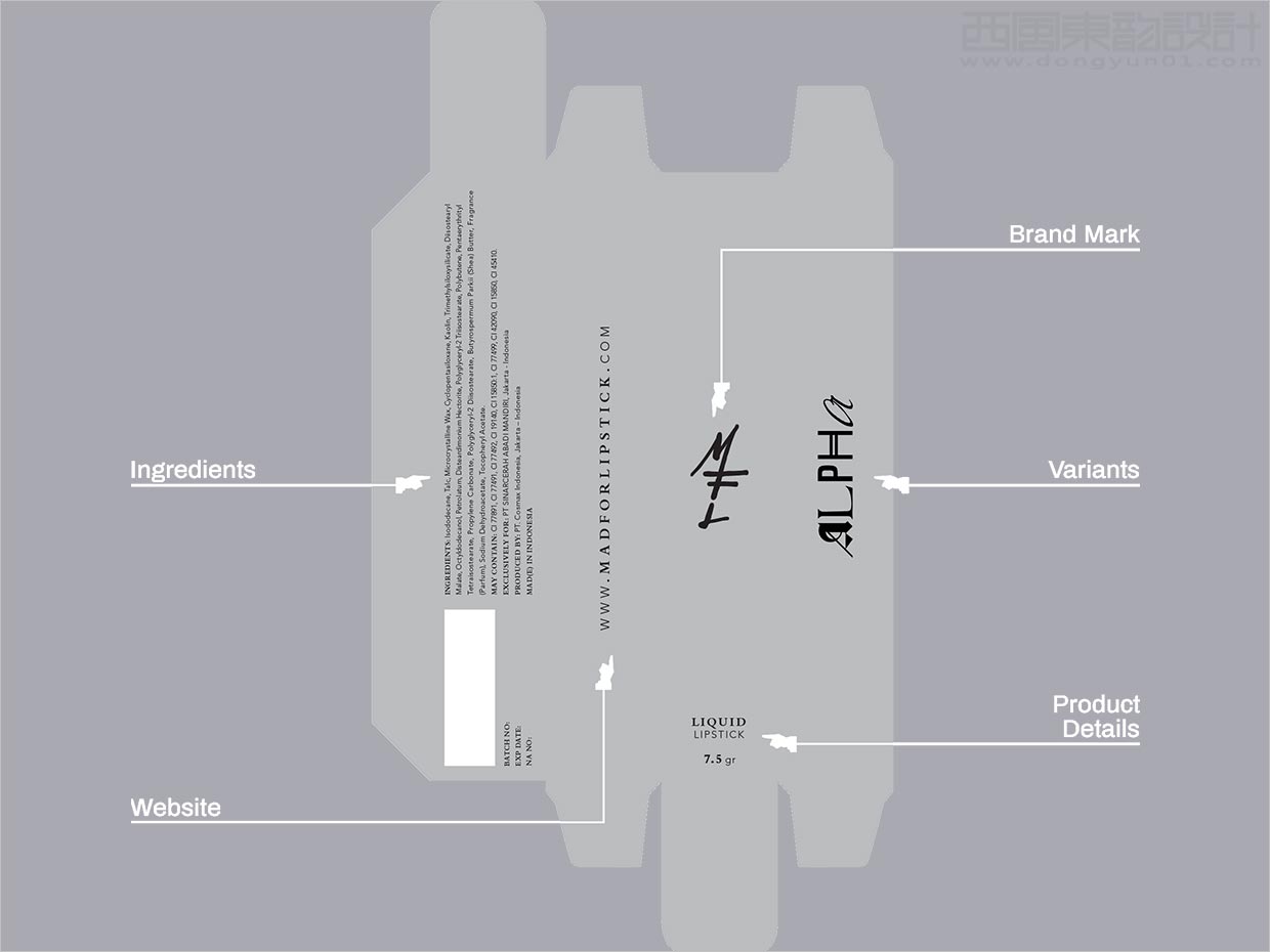 印度尼西亞MFL唇膏彩妝化妝品包裝設計