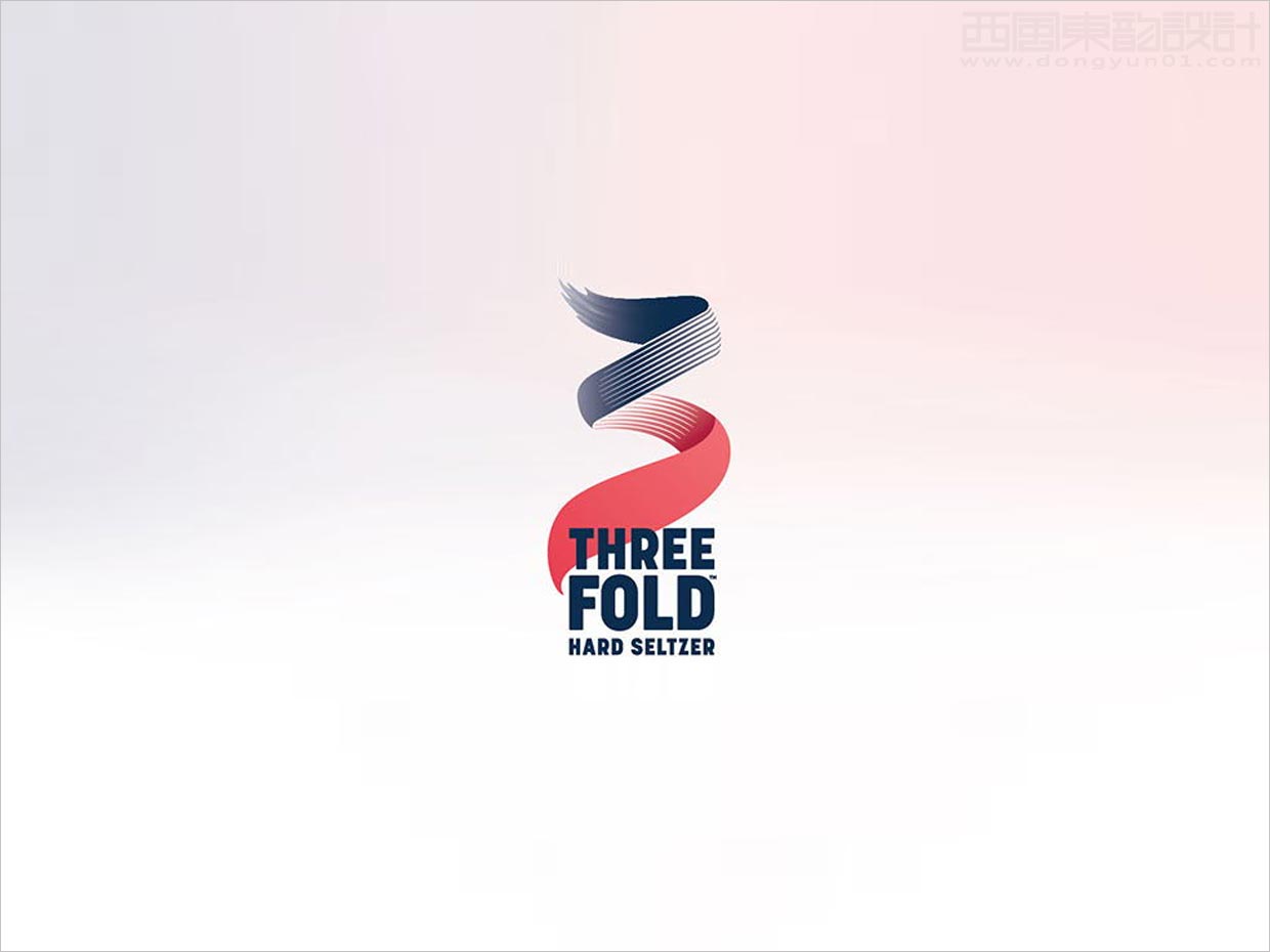 支持自我表達的英國Three Fold蘇打水品牌logo設計