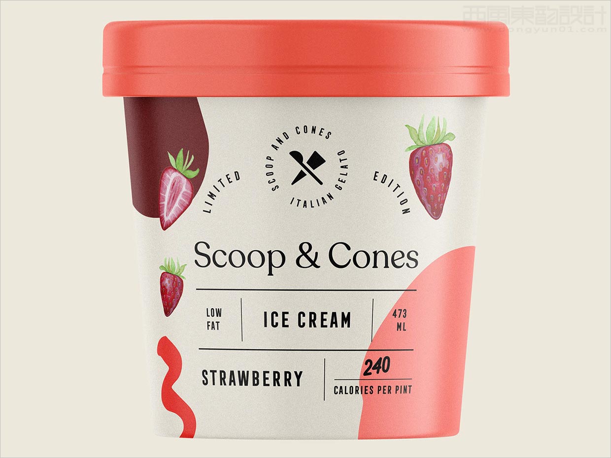 Scoop & Cones 是經典的時髦冰淇淋包裝設計