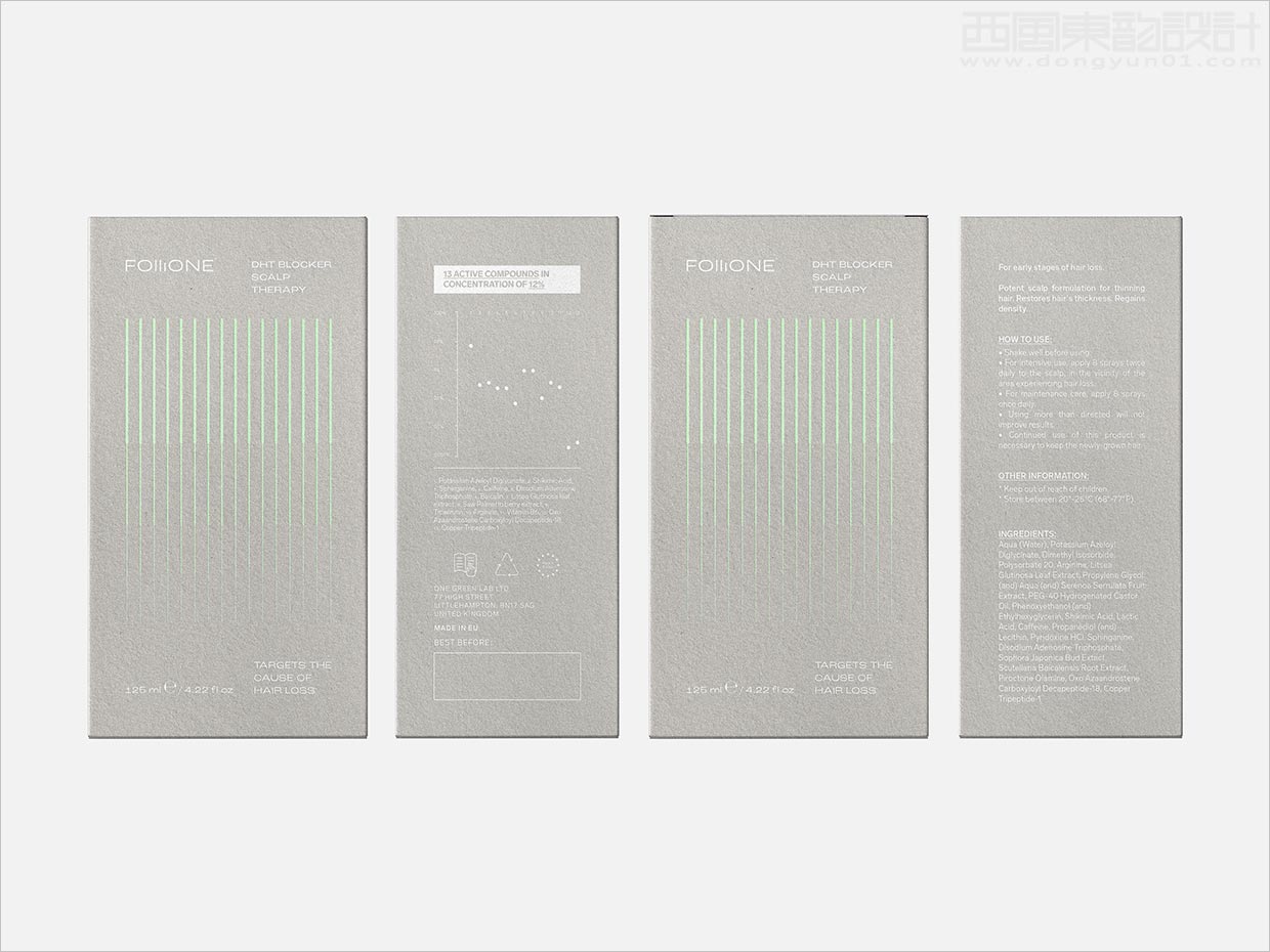 英國Follione洗發水護發素脫發植發護理藥妝產品包裝設計
