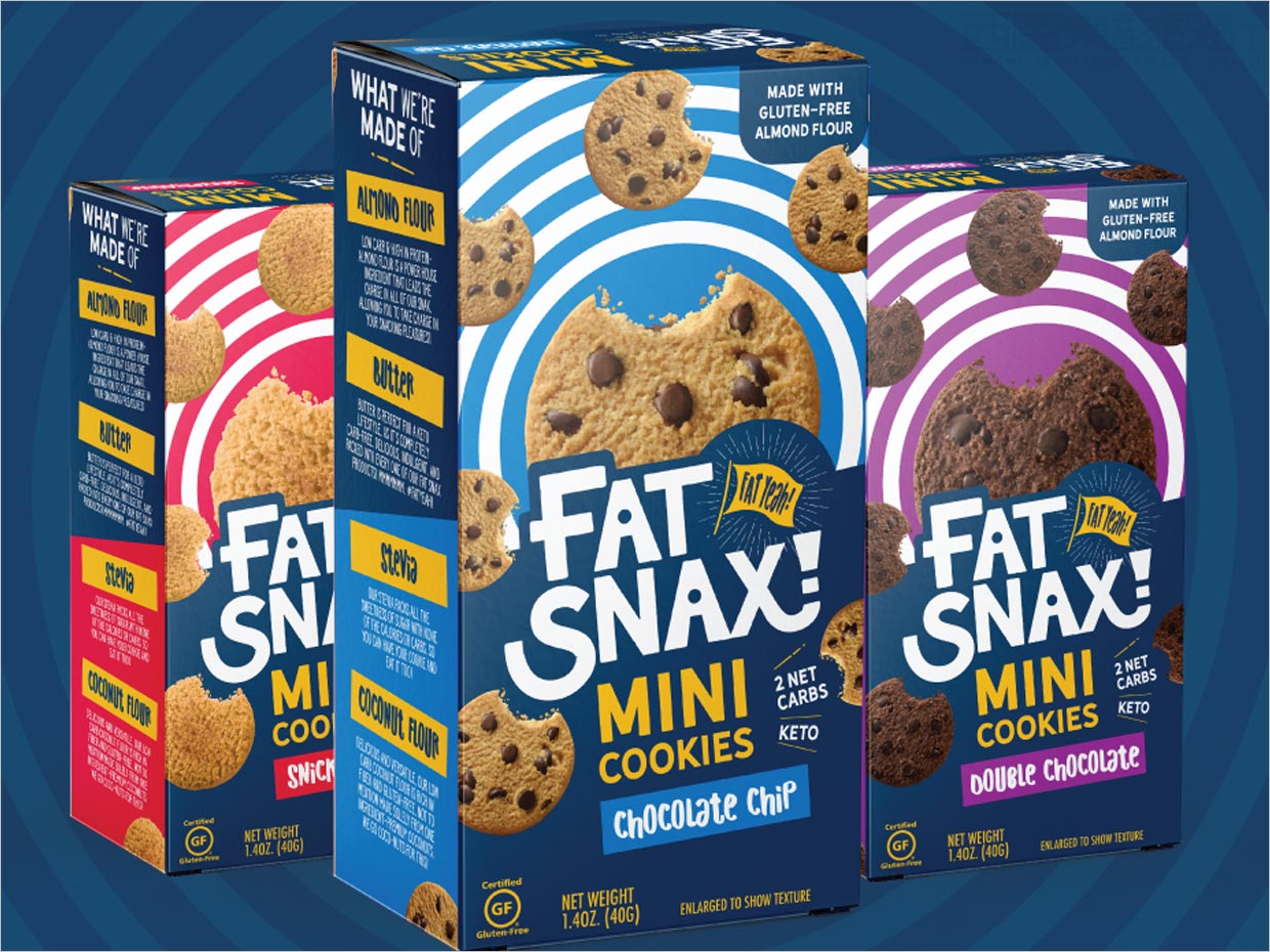 美國Fat Snax餅干快消食品包裝設計