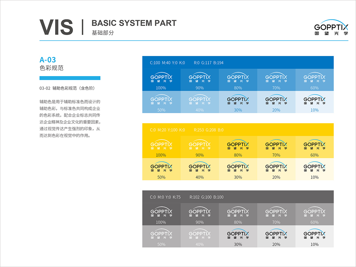 北京國(guó)望光學(xué)科技公司全案VI設(shè)計(jì)之色彩規(guī)范